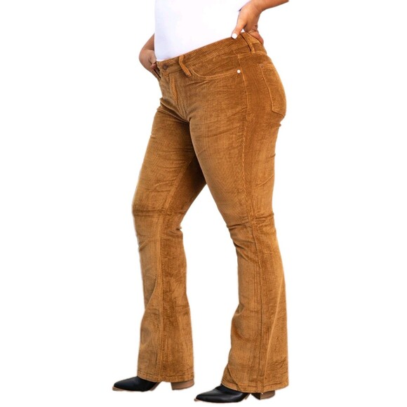 Judy Blue High Rise Camel Corduroy Bootcut Pant Women's 22W Stretch #AR88521 NWT - Picture 4 of 16